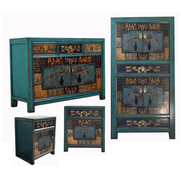 Bloomsbury Market 4-tlg. Schlafzimmermöbel-Set Ahura | Wayfair.de